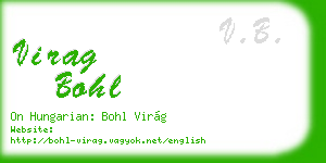 virag bohl business card